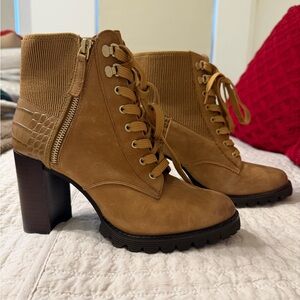 Gibson Latimer Brown Lace-Up Heeled Boots